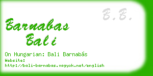 barnabas bali business card